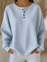 Casual Striped Printing Loose Cozy Sweatshirt