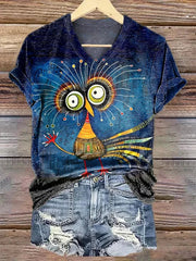 Casual Vintage Inspired Crew Neck Short?Sleeve Everyday T?Shirt
