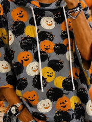 Casual Halloween Hoodie Half Sleeve Hoodie