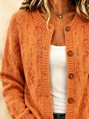 Women Abstract Casual Long Sleeve Comfy Vintage Printing Cardigan
