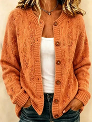 Women Abstract Casual Long Sleeve Comfy Vintage Printing Cardigan