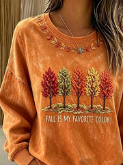 Casual Text Letters Crew Neck Long Sleeve Sweatshirt