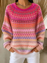Casual Abstract Crew Neck Long Sleeve Sweatshirt