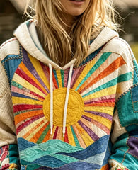 Casual Floral Hoodie Long Sleeve Hoodie