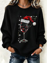 Casual Christmas Crew Neck Long Sleeve Sweatshirt