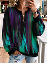 Casual Geometric Crew Neck Long Sleeve Sweatshirt