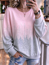 Casual Abstract Crew Neck Long Sleeve Sweatshirt