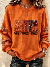 Casual Maple Leaf Crew Neck Long Sleeve Sweatshirt