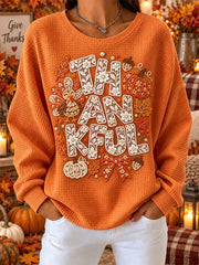 Casual Regular Fit Printing Turkey Sweatshirt