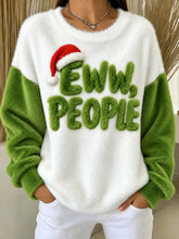Casual Text Letters Crew Neck Long Sleeve Sweatshirt