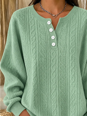 Casual Simple Abstract Crew Neck Long Sleeve Sweatshirt