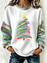 Casual Christmas Crew Neck Long Sleeve Sweatshirt