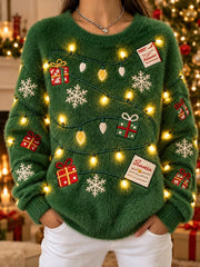 Casual Christmas Fun Crew Neck Long Sleeve Sweatshirt