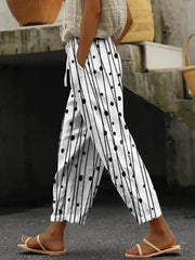 Women Abstract Long Pants Casual Spring/Fall Trousers