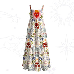 Sacred Flame Heart Wide Straps Maxi Dress