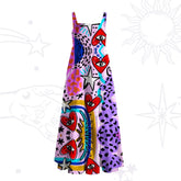 Cosmic Love Eyes Graffiti Wide Straps Maxi Dress