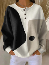 Casual Crew Neck Abstract Sweatshirt Printing
