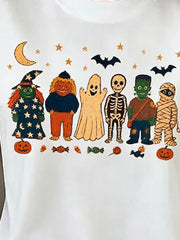 Casual Cartoon Crew Neck Short Sleeve T-shirt