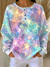 Casual Abstract Crew Neck Long Sleeve Sweatshirt