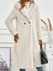 Solid Hoodie Long Sleeve Teddy Jacket