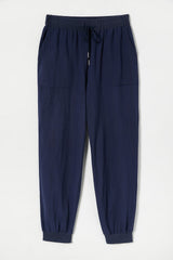 Solid Color with Pockets Sashes Sporty Pants