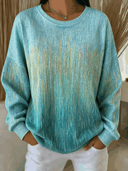 Casual Abstract Crew Neck Long Sleeve Sweatshirt