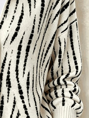 Women Abstract Long Sleeve Comfy Casual Cardigan