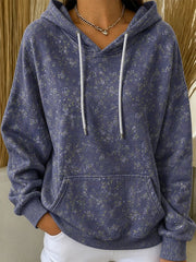 Vintage Floral Hoodie Long Sleeve Hoodie