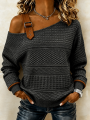 Casual Abstract Asymmetrical Long Sleeve Sweatshirt