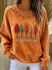 Casual Text Letters Crew Neck Long Sleeve Sweatshirt