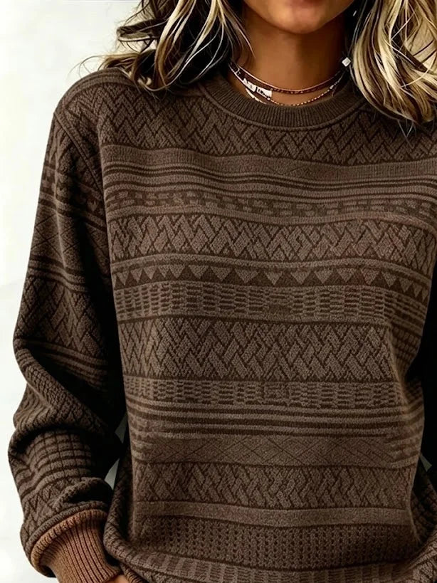 Casual Simple Abstract Crew Neck Long Sleeve Sweatshirt