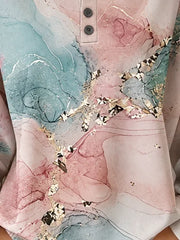Casual Abstract Crew Neck Long Sleeve Sweatshirt