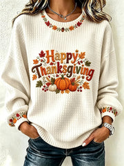 Casual Text Letters Crew Neck Long Sleeve Sweatshirt