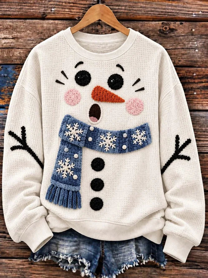Casual Christmas Snowman Crew Neck Long Sleeve Sweatshirt Casual Christmas Snowman Crew Neck Long Sleeve Sweatshirt Casual Christmas Snowman Crew Neck Long Sleeve Sweatshirt