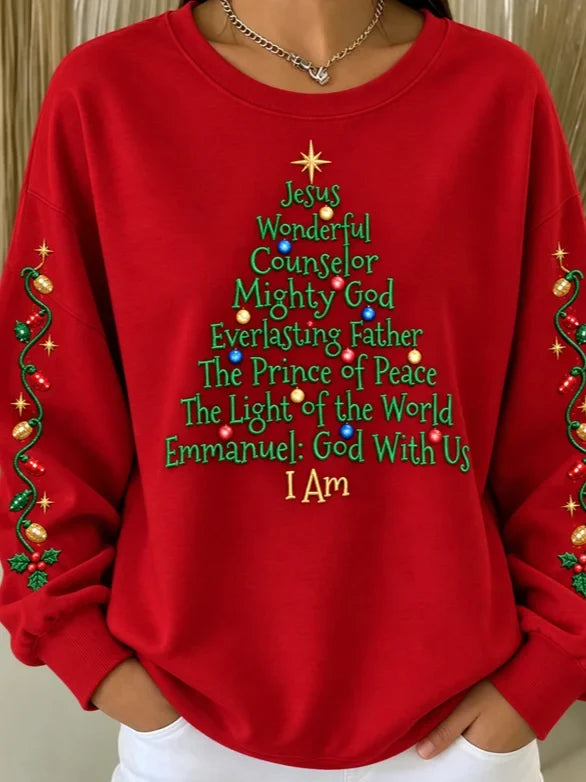 Casual Text Letters Crew Neck Long Sleeve Sweatshirt