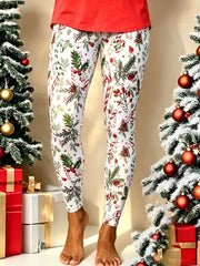 Casual Christmas Printing Daily Leggings