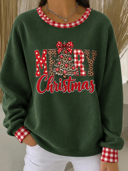 Christmas Text Letters Casual Sweatshirt