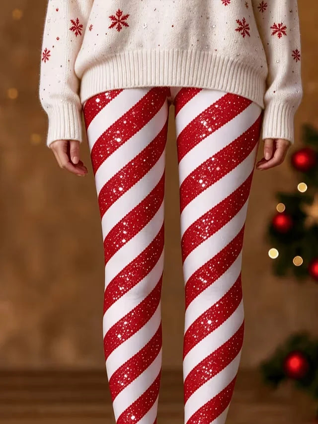 Women Christmas Casual All Season Printing Long Leggings