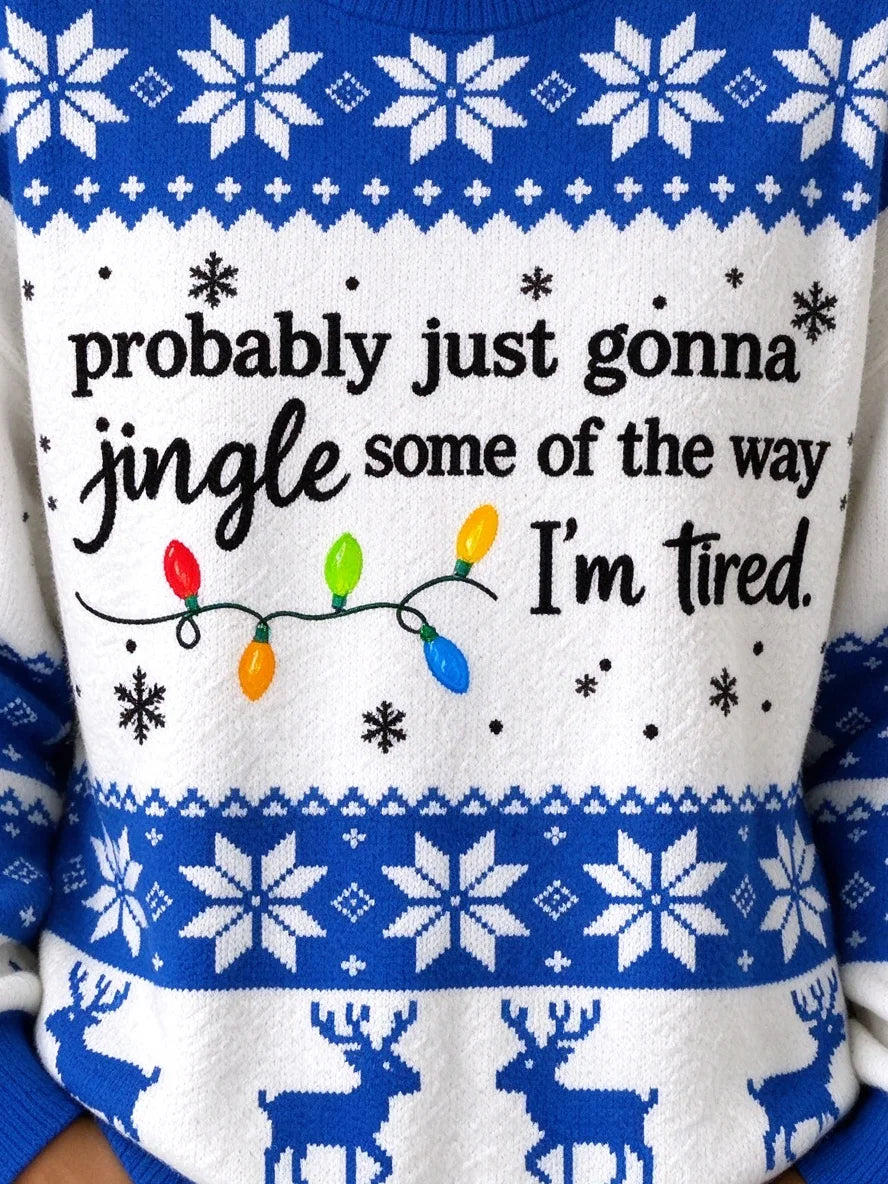 Casual Geometric Crew Neck Long Sleeve Sweatshirt