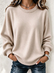Women Casual Plain Long Sleeve Comfy Vintage Printing Sweater