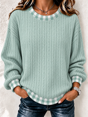 Casual Abstract Crew Neck Long Sleeve Sweatshirt