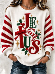 Casual Text Letters Henley Collar Long Sleeve Sweatshirt