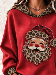 Casual Leopard Hoodie Daily Long Sleeve Hoodie