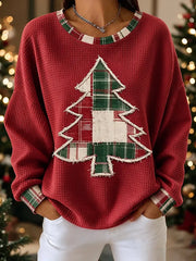 Creative Women's Christmas Themed Art Print Casual Sweatshirt