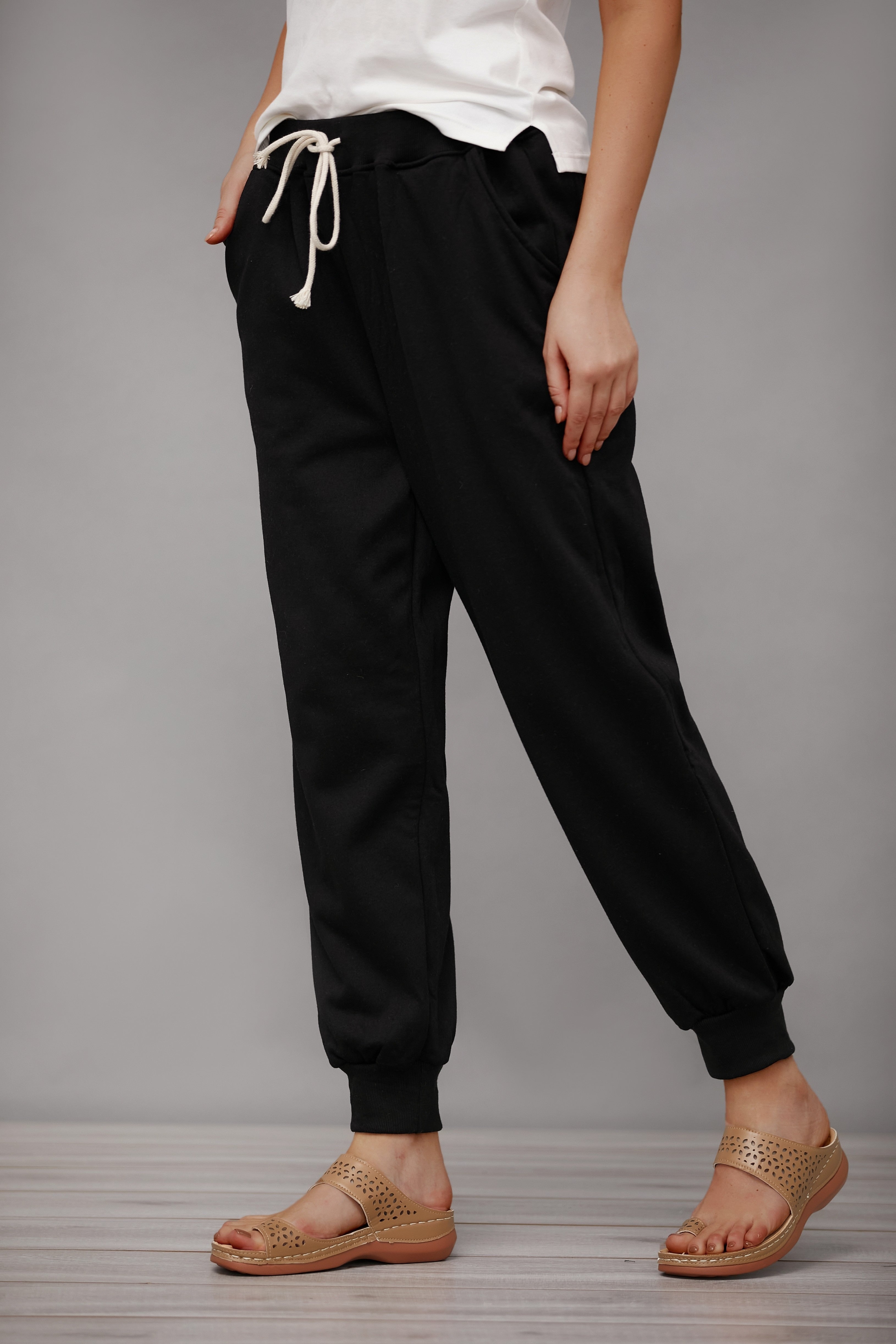 Women's Solid Color with Pockets Casual Loose Pants