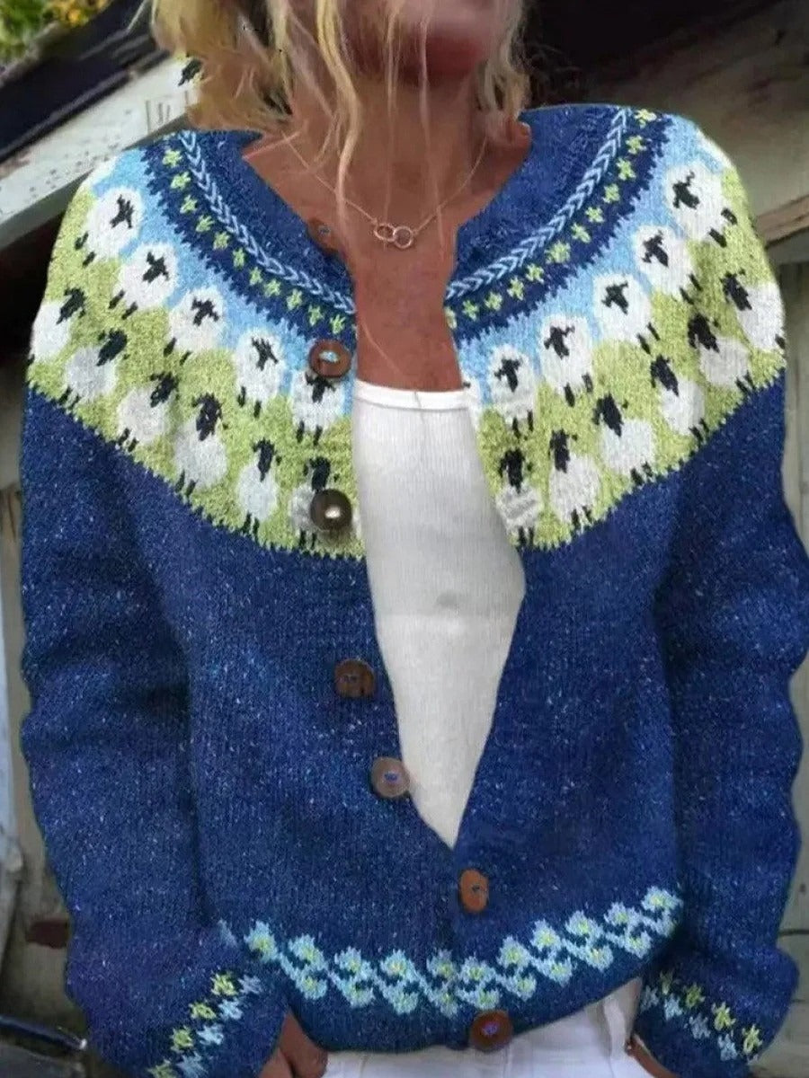 Fresh Blue Long Sleeve Cardigan