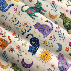 Rainbow Magic Cats Wide Strap Flowy Maxi Dress