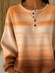 Casual Abstract Crew Neck Long Sleeve Sweatshirt
