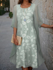 Casual Elegant Modern Print Two-Piece Dress