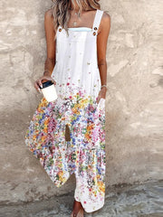 Floral Side Pocket Comfy Jumpsuit